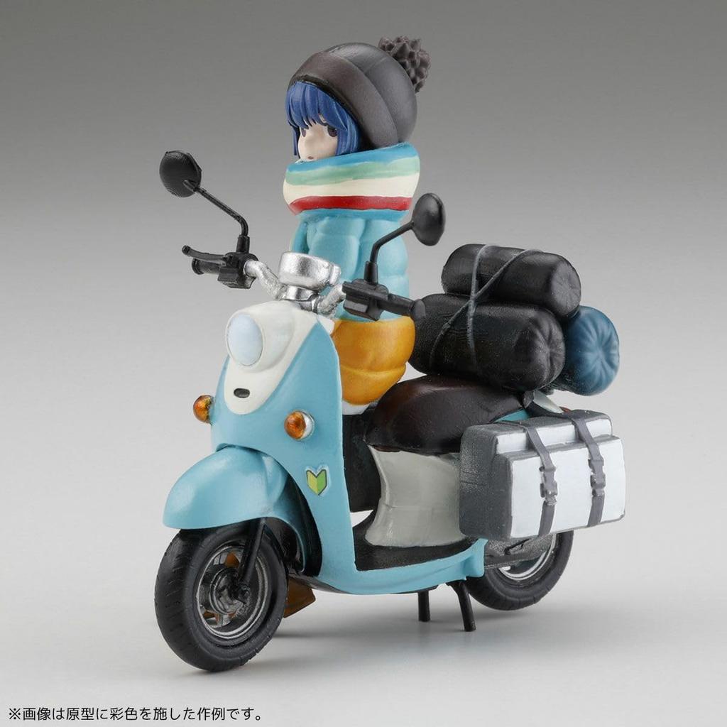 Kaiyodo Artpla ARTPLA Yuru Rin Shima a sada motorek anime měřítko nenalakovaný plastový model stavebnice Camp 1/24