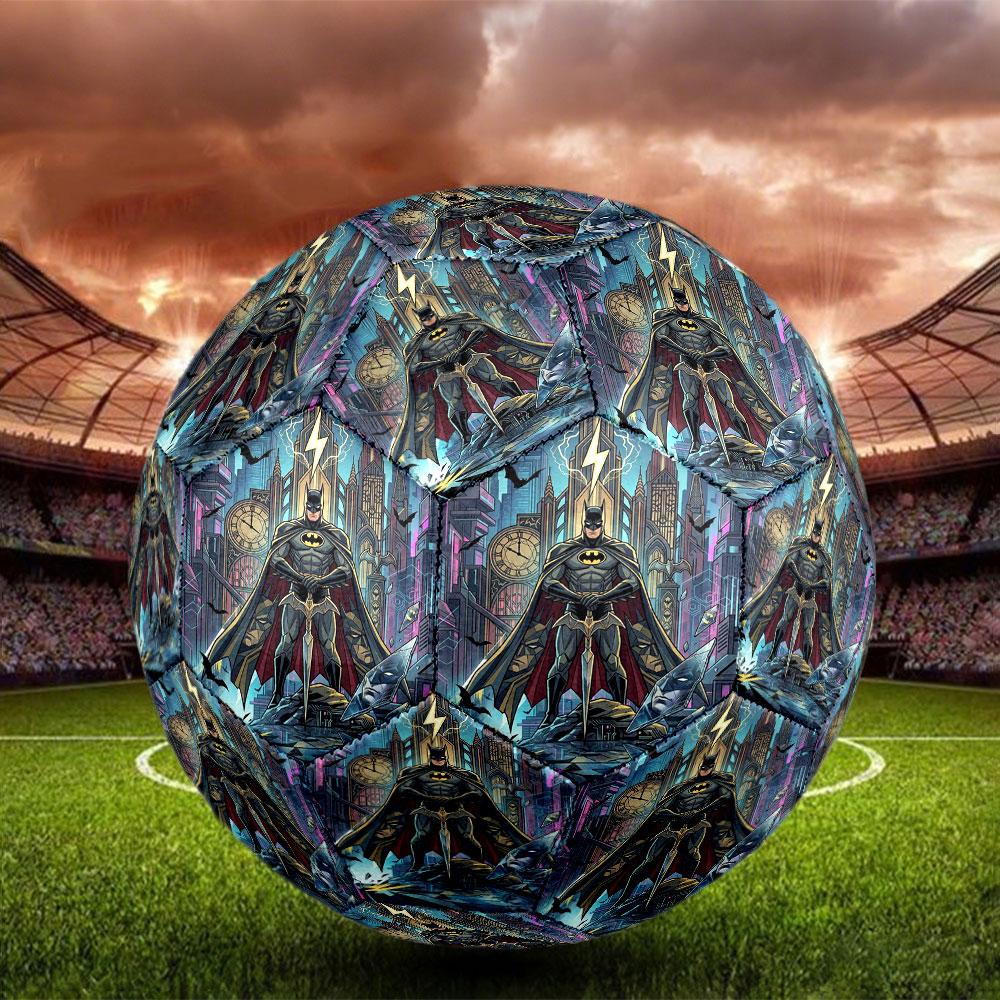 Batman Print Size 5 Soccer Ball, Standard Match Football for Sports Game and Team Practice, Ideal Gift for Soccer Fans