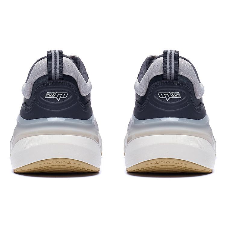 New LiNing Anti Slip Wear Resistant Breathable Lightweight Low Top Casual Running Shoes Men's Gray ARST081-2