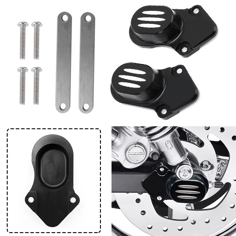 2xBlack Motorcycle Rear Axle Cover Nut Bolt Caps Accessories Fit CNC Aluminum For Harley Sportster 1200 883 X48 2004-2016 2015
