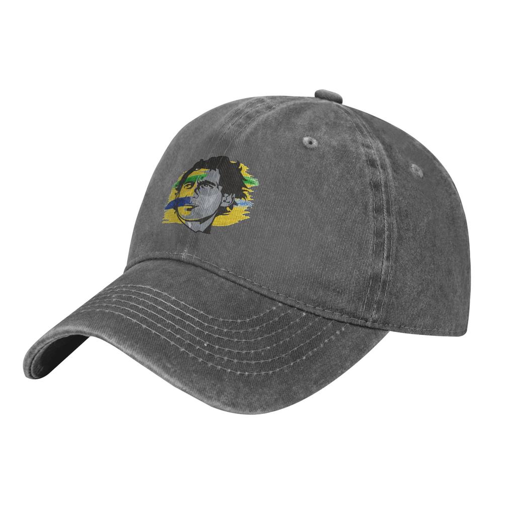 Lässige Ayrton Senna Kunst Baseballkappen Unisex Stil Used Gewaschene Kopfbedeckung Outdoor Sommer Unstrukturierte Weiche Kappen Kappe
