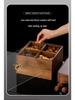 Elegant Wooden Fruit and Snack Storage Box with Lid and Dividers