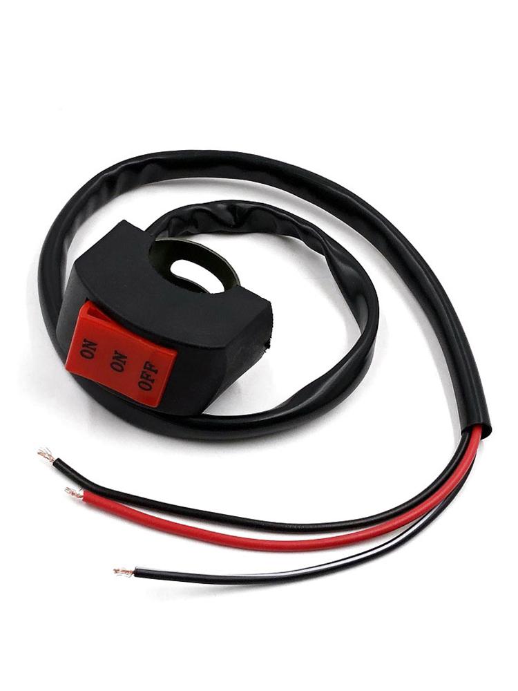 LED Headlight Switch Far Near Three Line Motorcycle Handlebar Button Driving Light Motorbike