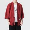 Kimono con Ricamo Tsuru Stile Giapponese Harajuku Taglie Forti Costume da Samurai Uomo Yukata Abbigliamento Asiatico Cardigan Giacca