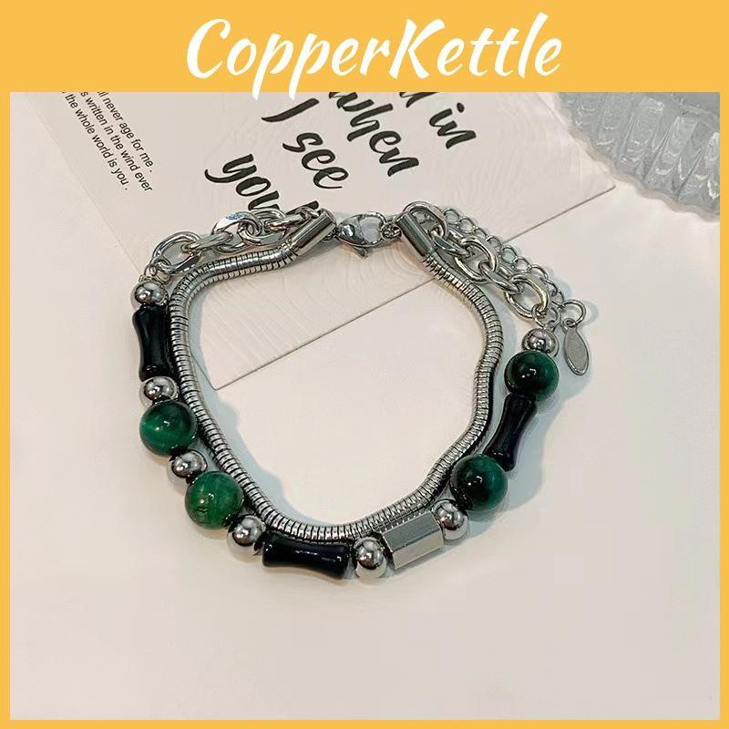Titanium Steel Bracelet For Women Summer 2024 Unique Double Layer Design