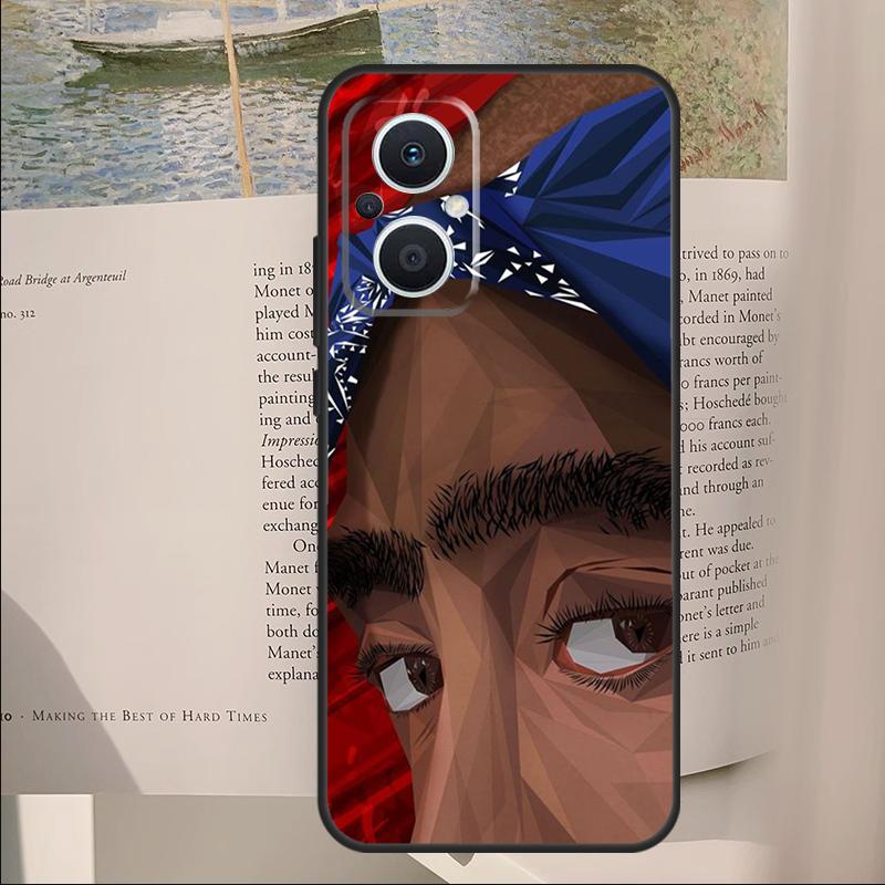 Rapper T-Tupac Shakur Cover For OPPO Reno 7 8 Lite 11F 12F 13F 14F 10 11 12 13 14 Pro OPPO Find X6 X8 X9 Pro Case