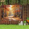 2D Plane, 1 Piece of Autumn Forest Path Theme Decoration, Suitable for Decoration In Living Room, Bedroom, Office and Pa