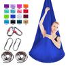 Elastic Aerial Yoga Hammock with Buckles and Ropes - Knotless Indoor Silk Anti-Gravity Design
