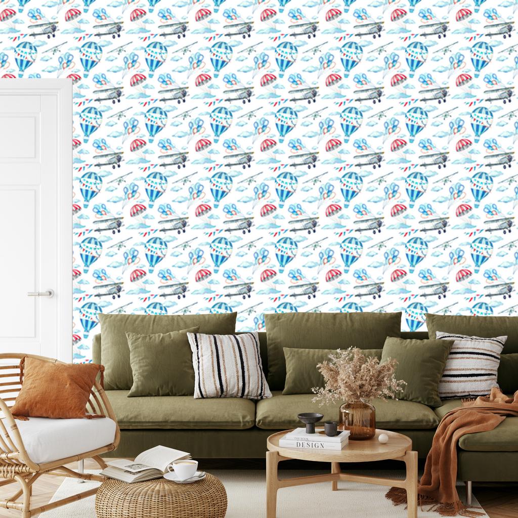 Balloons In the Sky Wallpaper for Living Room and Bedroom 50x1000