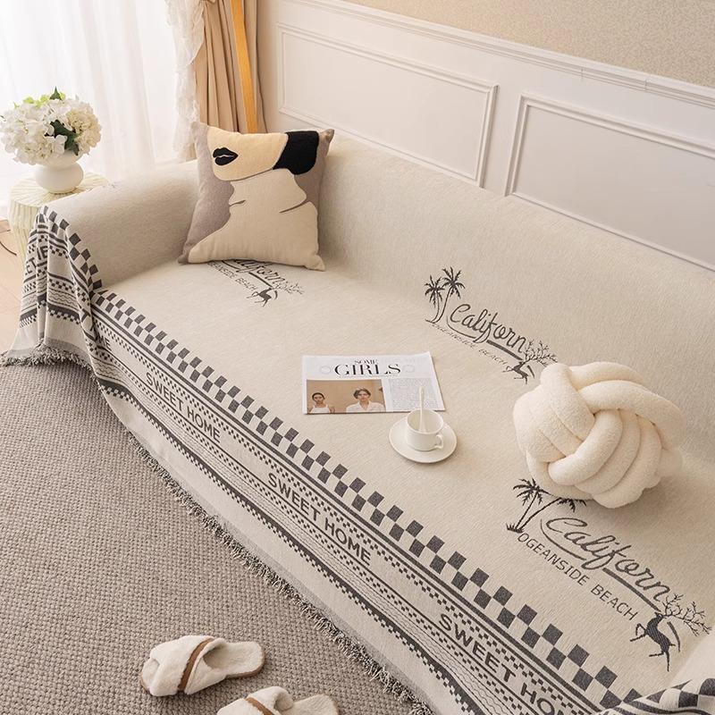 Nordic Simple Sofa Cover Cloth High-end Anti-cat Scratching Sofa Blanket Four-season Universal Sofa Cover Dust-proof Sofa Towel