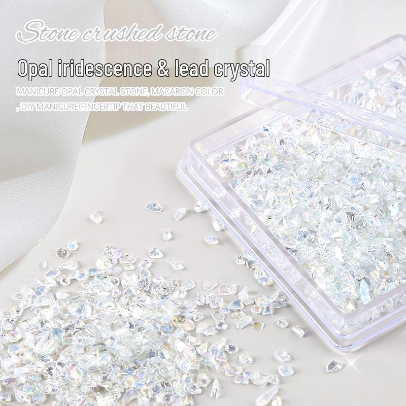 

Opal Iridescent 3D Nail Art Crushed Stone Decorations