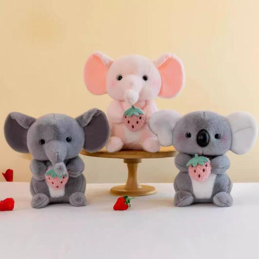 Cartoon Koala Plush Doll Fluffy Animal Plush Toy Elephant Plush Toy  Kids Birthday Christmas