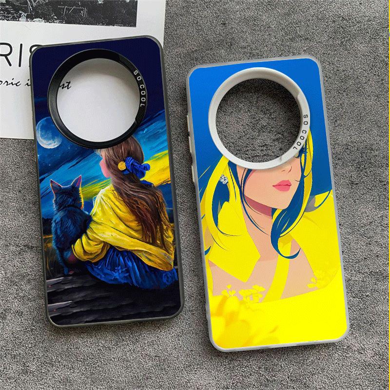 Niebiesko-żółta Ukrainka Miękkie etui na telefon do Samsung Galaxy S24 S25 FE S26 Edge S23 Ultra S22 Plus S21 + Odporne na wstrząsy Pokrowiec Tylny