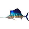 Enfudid Metal Sailfish Wall Decor, Personalized Metal Home Hanging Wall Art Decor Wall Sculptures for Bedroom Living Room