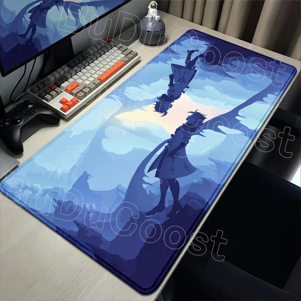Pretty Genshin Impact Mousepad Anime Yae Miko Nahida Ganyu Mouse Pad Laptop Gamer Accessories Big Desk Mat Computer Keyboard Rug