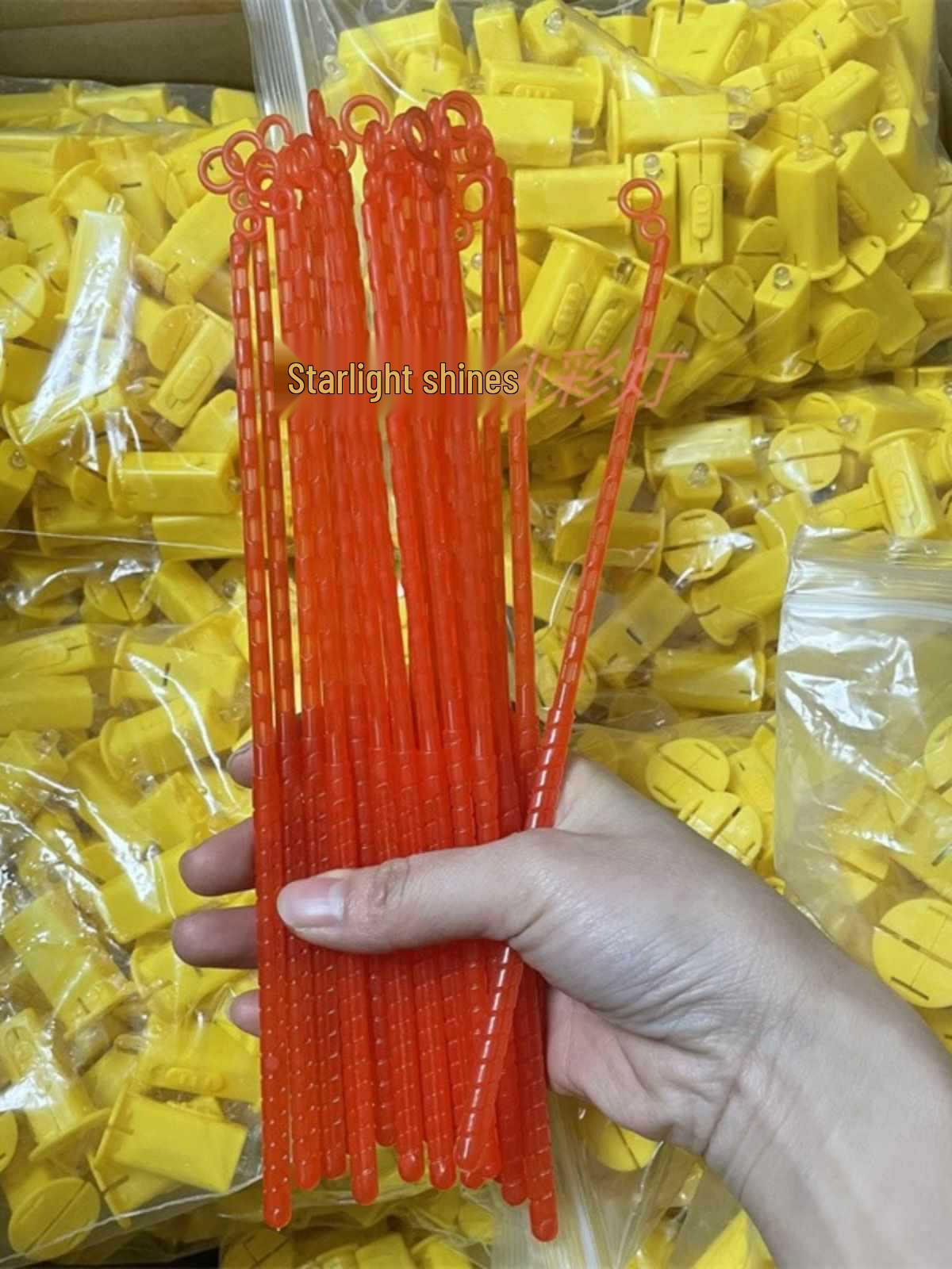 DIY Handheld Children s Lantern Pole for Lantern Festival - Solid Plastic Red Plastic Stick - 10 pcs