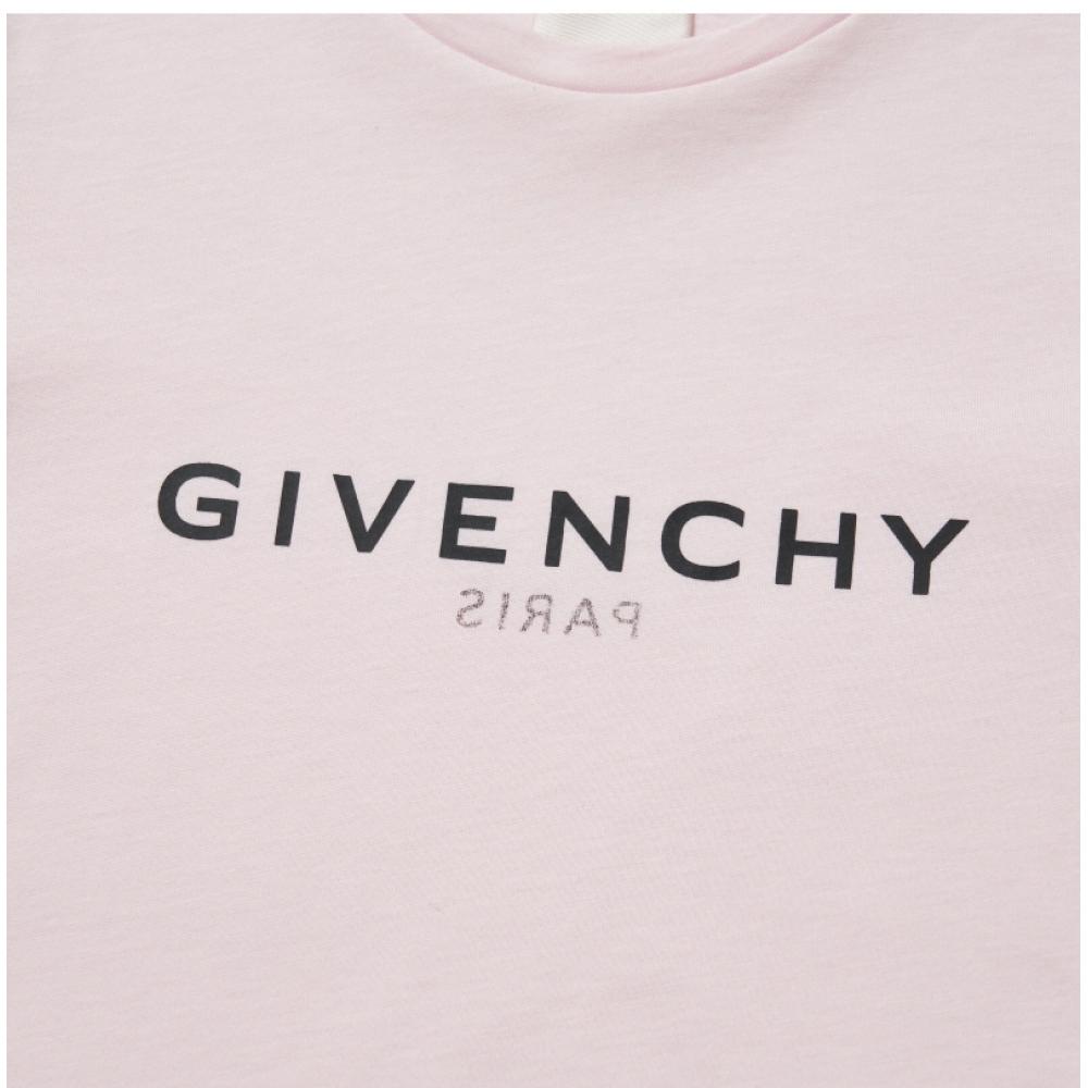 Givenchy H15329 44z Archetype Logo Print Kids Short Sleeve Tee