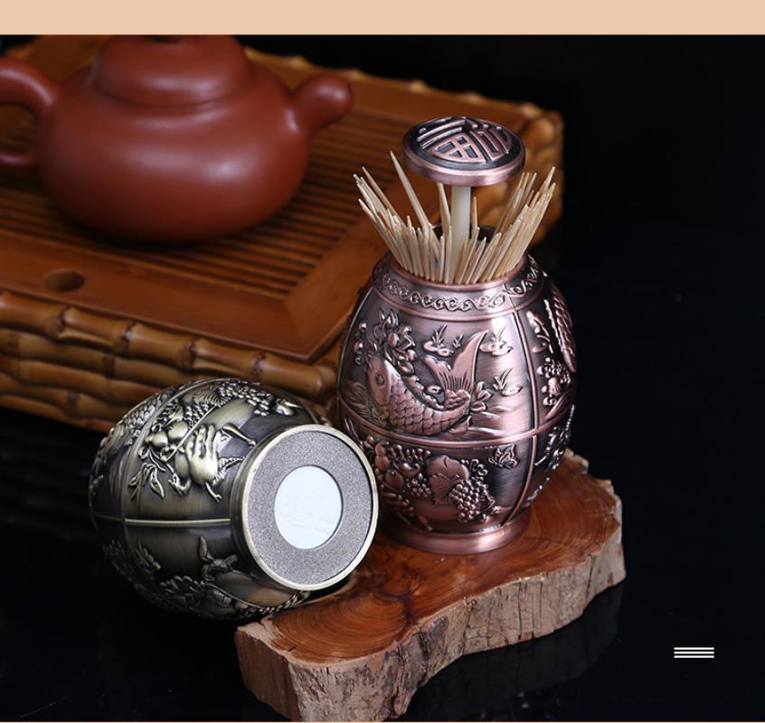 Nordic Automatic Push-type Toothpick Box Household Creative Toothpick Holder Hotel Restaurant Fashion High-end Toothpick Holder