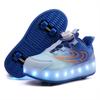 Burst runaway shoes four-wheel skating boys luminous two-wheel pulley children colorful