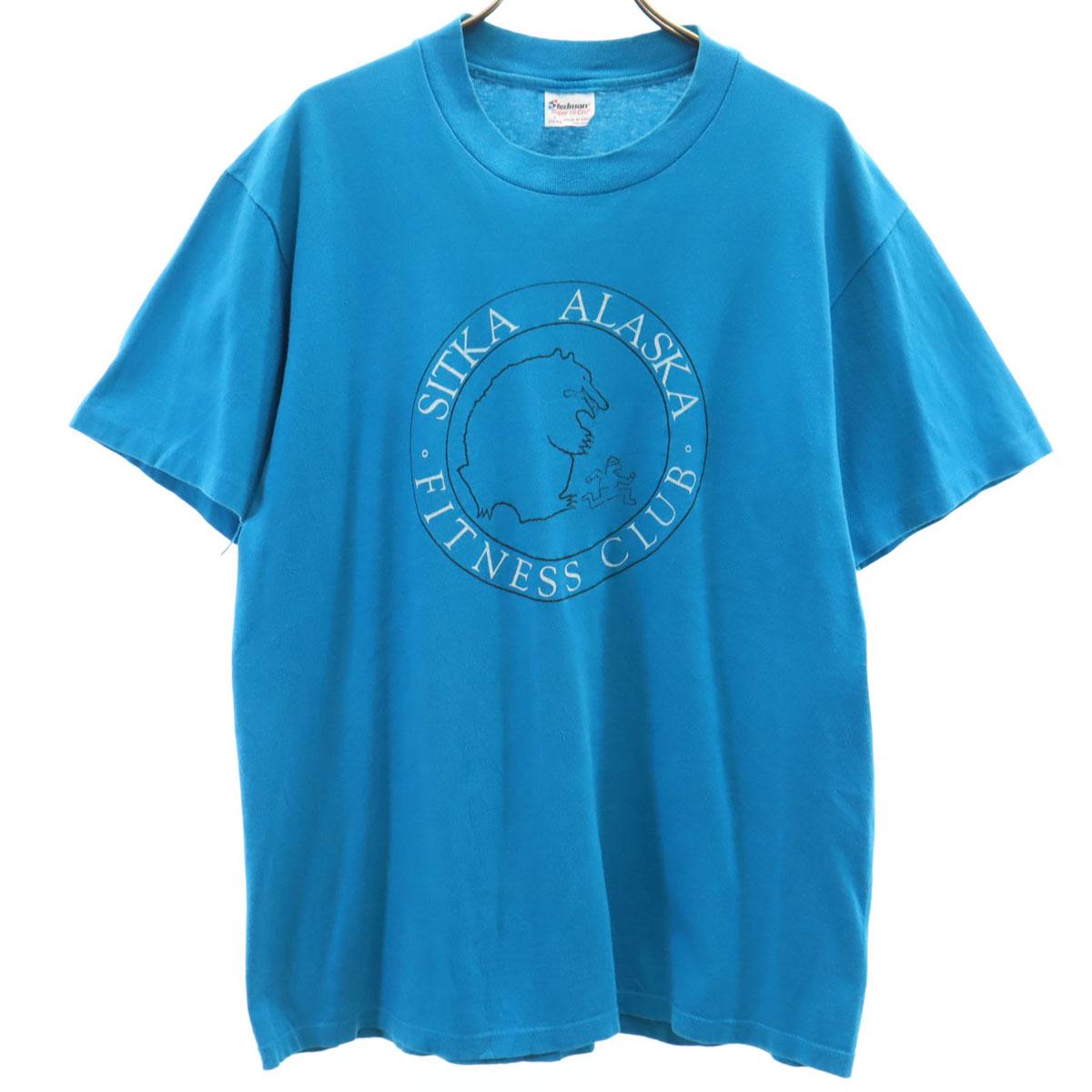 

STEDMAN 90s Made in USA Old Fitness Club Bear Print Short sleeve T-shirt Men s Used