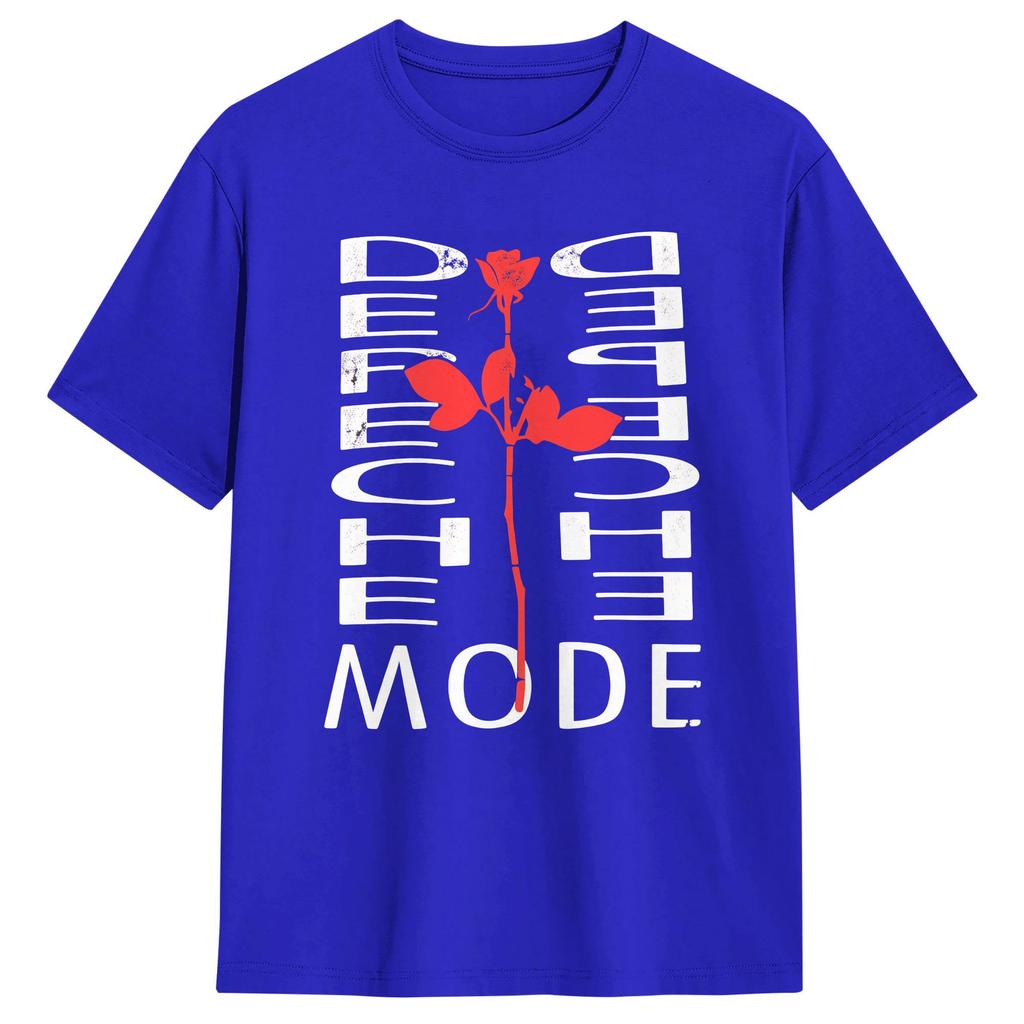 Unisexs Depeche Mode Band T Shirts Pure Cotton Clothing Vintage Short Sleeve Crew Neck Tees Big Size TShirt