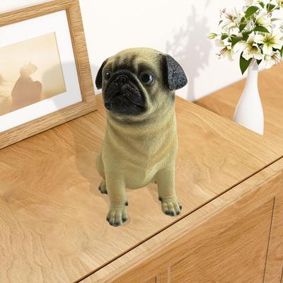 Animal Dog Statue Collectible Handmade Ornament Home Art Decor Figurine for Wedding Living