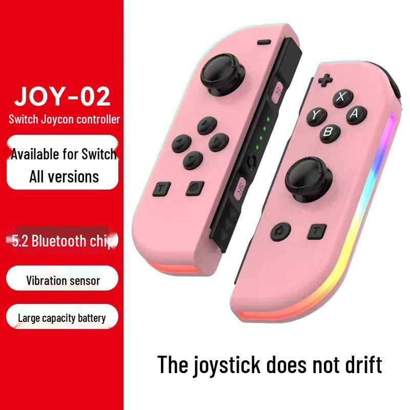 Colorful RGB Switch Joy-Con Left & Right Controllers with Wake-Up, Bluetooth 5.2, Vibration, and Motion Control.