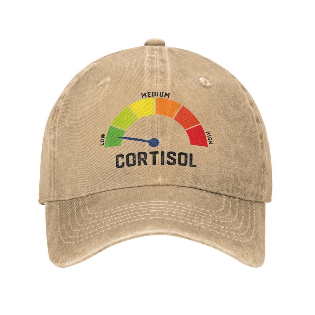 Niedrige Cortisolwerte v Meme Sonne Baseballkappe Unisex Unisex Benutzerdefiniertes Logo Trucker-Mütze Sommer Camping Dropshipping Baseballkappen