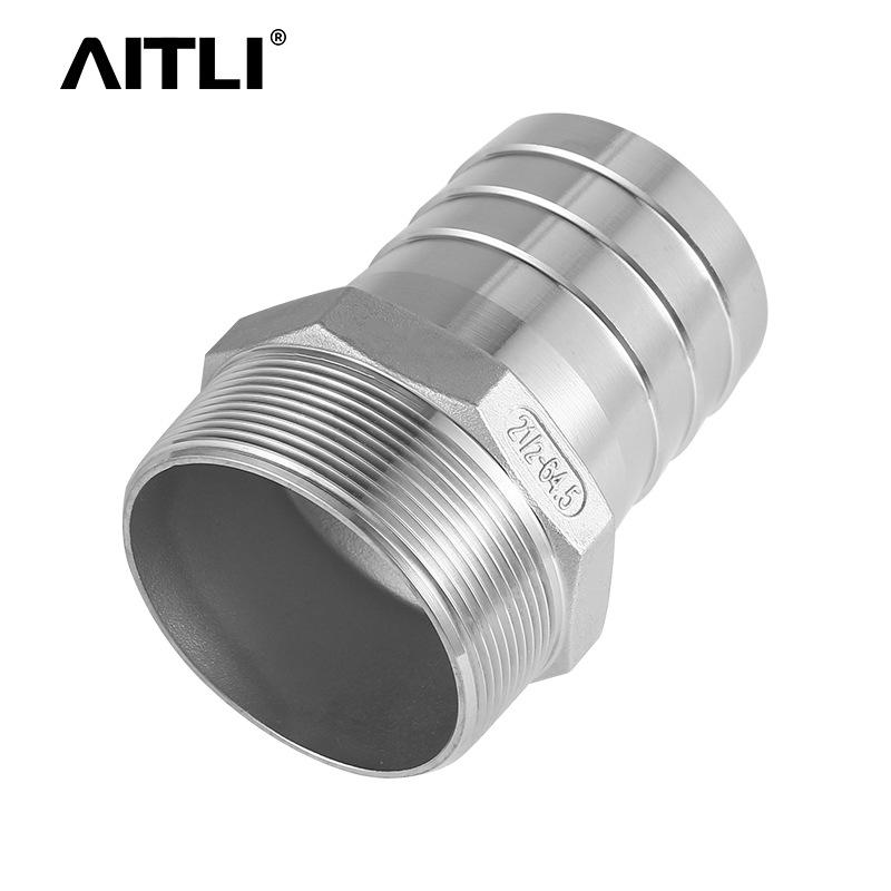 Stainless Steel Hex Thread Hose Connector with 316 Barb