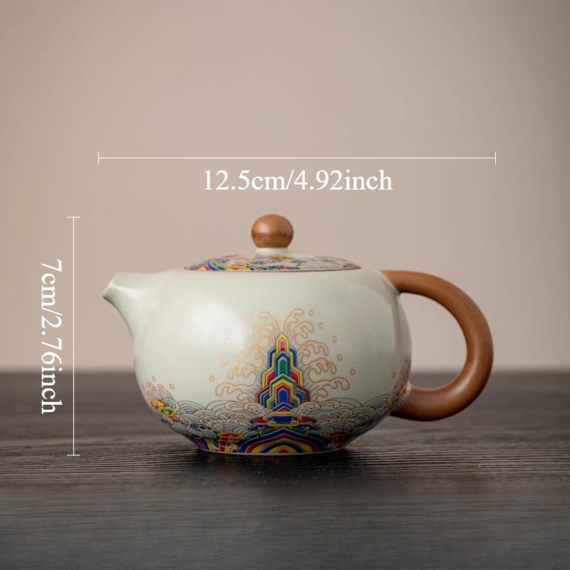 

Haishui Jiangya Ru Kiln Ceramic Tea Pot High End Household Xishi Teapot Side Handle Hanwa Pot Chinese Kung Fu Tea Maker