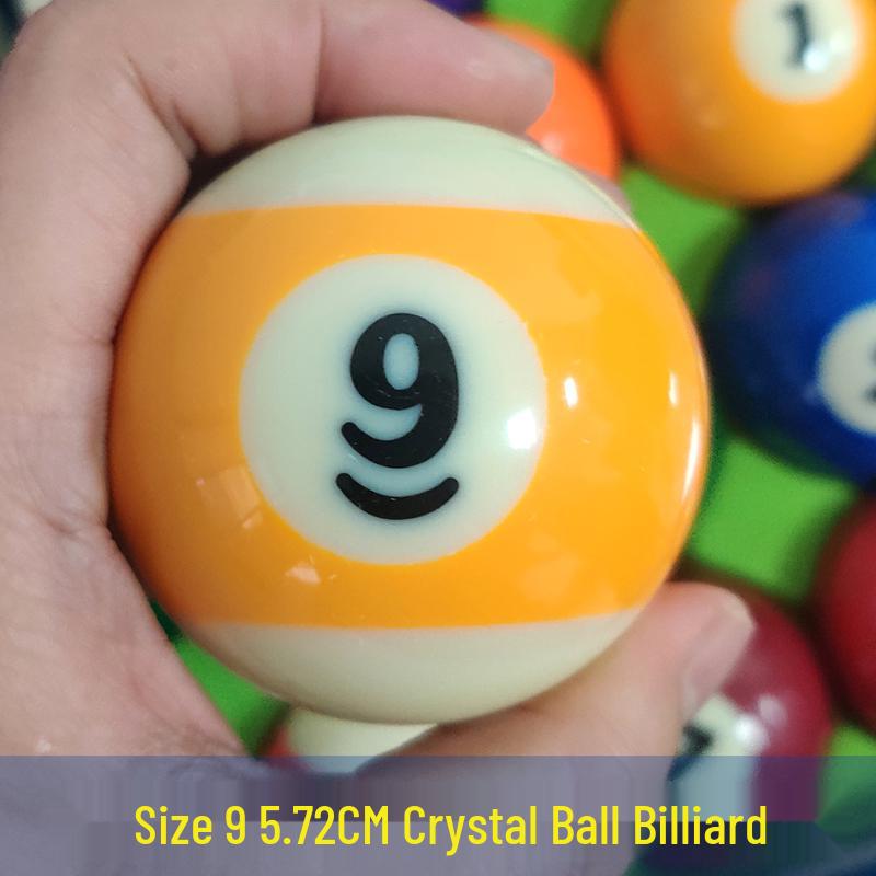 Standard American Billiard 16-Ball Set: Black 8 & 9-Ball with Large Numbers