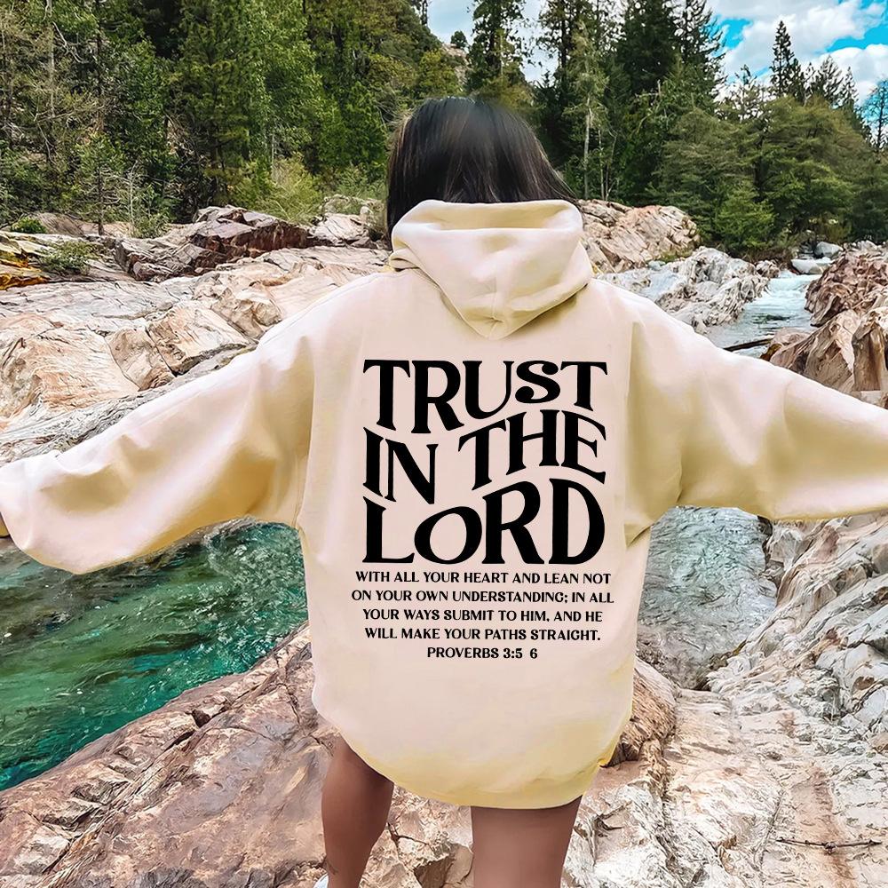 Nová produktová řada Nápis TRUST Pánská a dámská trendy top mikina s kapucí