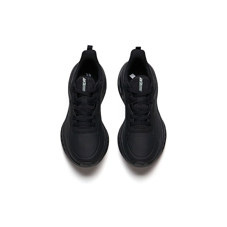 Anta Running Series Leather Casual Lightweight Breathable Low-Top Running Shoes Men Sneakers Black 112135568-10