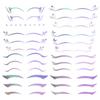 8 Pcs Eye Shadow Stickers, 8 Styles Purple Gradient Eyeliner Stickers Holographic Face Stickers Laser Eye Tattoo Stickers for Music Festivals