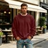 Men's Lined Crewneck Long Sleeve Sweatshirt Casual Loose Fit Pullover for Fall Winter