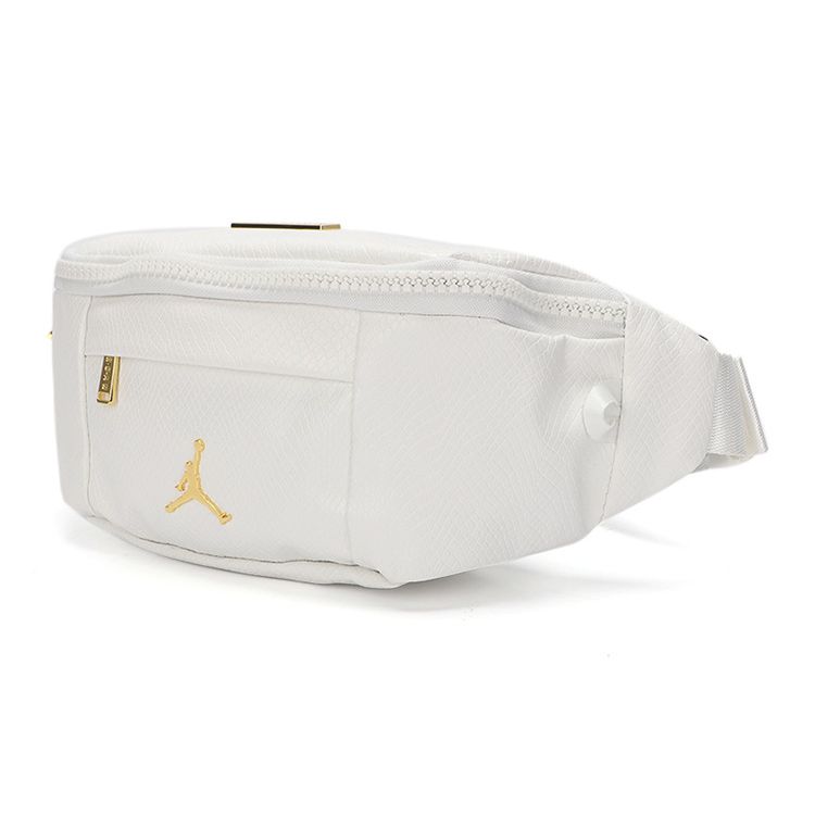 Jordan Sports Trend Mesh Design Snake Pattern High-Quality Basic Crossbody Waist Bag Unisex bags White JD2133015GS-002