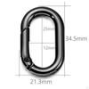 5 oválných kroužků s pružinou, kovové klipy, 1" karabinka se zacvakávacím mechanismem, karabinky pro řemeslnou tašku, kabelku