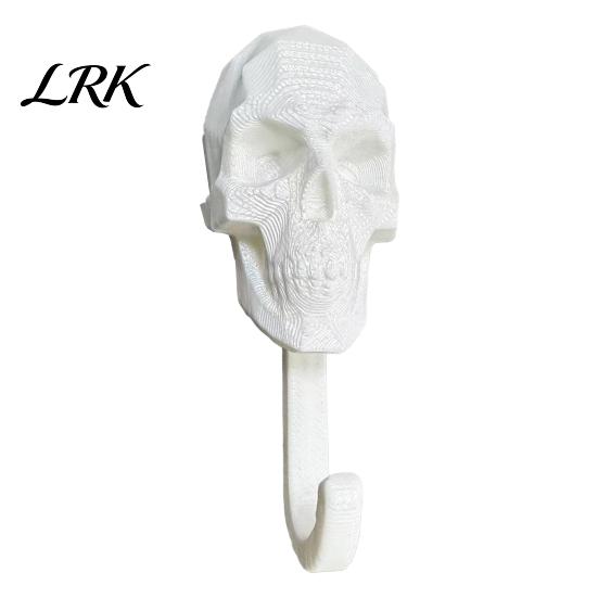 Stabiler PLA Totenkopf Hänger Wandhaken, 3D Gedruckter Gotischer Dekorativer Klebe Schlüssel Einzigartiger Badezimmer Handtuchhakenhalter, Montierter Aufbewahrungsorganisator für