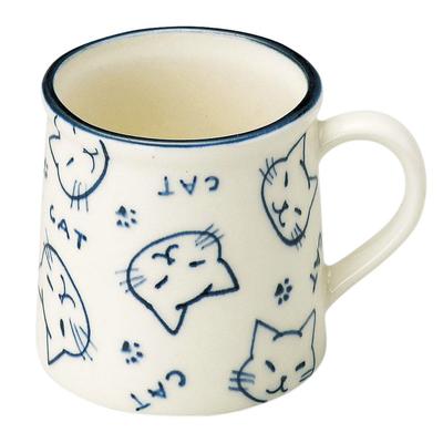 Banko Ware "Perfect for Breakfast" Mug, CAT, Made In Japan, 14255