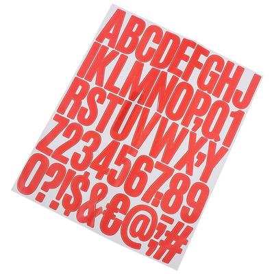 Red Mailbox Numbers 2 Inch Alphabet Stickers Water Proofing Decals Letter Stickers  DIY