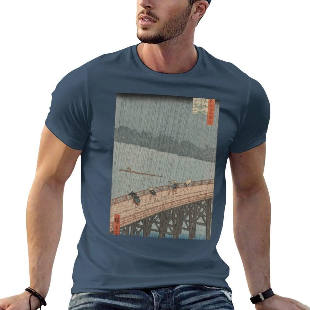 Sudden Shower over ShinOhashi Bridge TShirt t shirt men 100 cotton luxury brand t shirt man designer TShirt