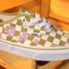 Vans Autentiche Scarpe di Tela Basse a Scacchi con Stampa Floreale Durevoli Traspiranti Sneakers Unisex Verde Bianco VN0A5KS9CCF