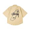 Stu American Style Waffle Print Oversized Long Sleeve Tee Men Winter Casual Wear