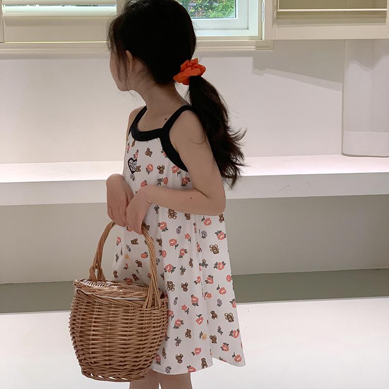 Милая летняя ночная сорочка без рукавов для девочек 100 cm