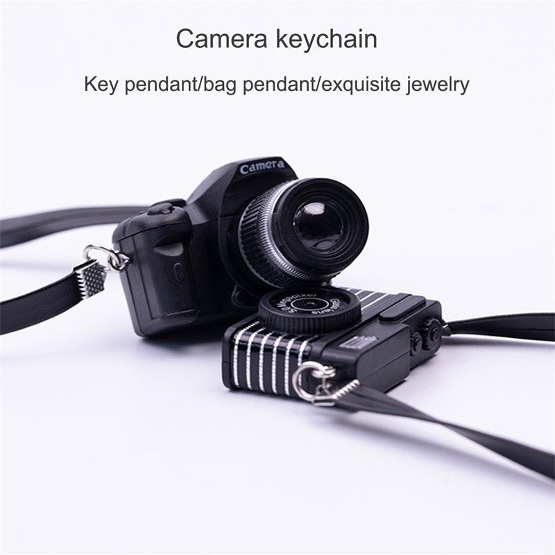 Mini Camera Keychain Car Key Chain Key Ring Led Flashlight Colorful Kaca Key