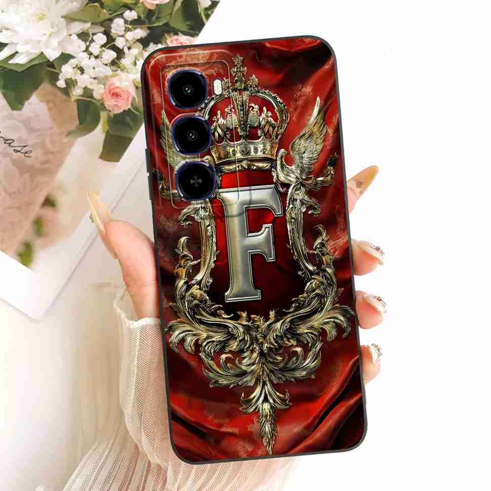 For Itel City 100 Case Crown Letter Soft Silicone Phone Back Cover For ITEL City 100 City100 4G 2025 ShockProof Case Bags  6.75"