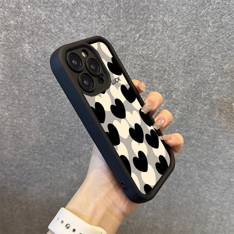 Süße Liebesherz Handyhülle Für iPhone 16 Pro Max 15 Pro 11 12 13 14 16E XS X XR 7 8 Plus SE 2020 Stoßfeste Silikon Weiche Hülle