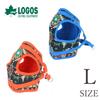 LOGOS LAND Pattern Harness | Adjustable Size for Training, Walks, and Outings, Anti-Pulling, Easy to Put on and Take Off (Orange, Size L)