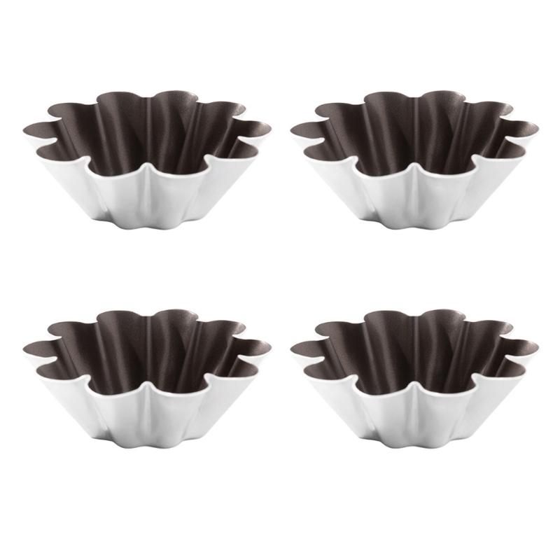 

4Pcs Eggs Tart Molds Aluminium Small Tart Pans Cupcakes and Muffins Cups Cake Tartlets Cookie Molds Easy to Clean 1