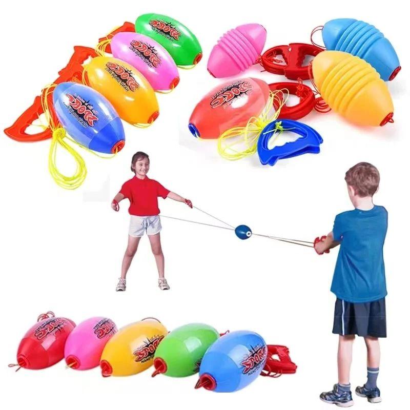 Combination 1Pcs Shuttle Ball Parent-Child Interaction Outdoor Training Equipment Double Pull Ball Children'S Kindergarten Toys